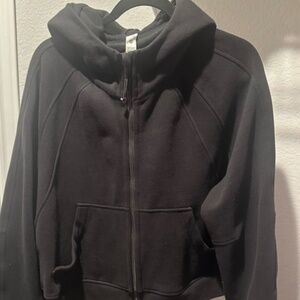 Lululemon full zip oversized  cropped hoodie in black XL/XXL